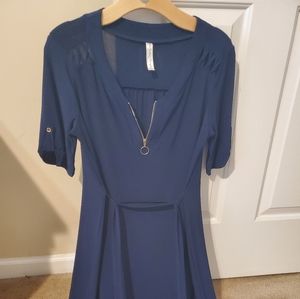 NWOT Perseption Concept Belted Zipper Dress